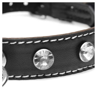 Strict Rhinestone Choker With O Ring Clear Clear