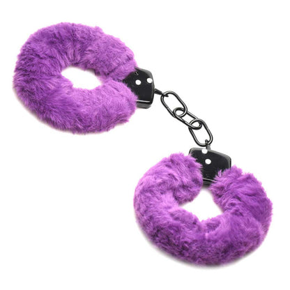 Master Series Cuffed In Fur Furry Handcuffs Purple