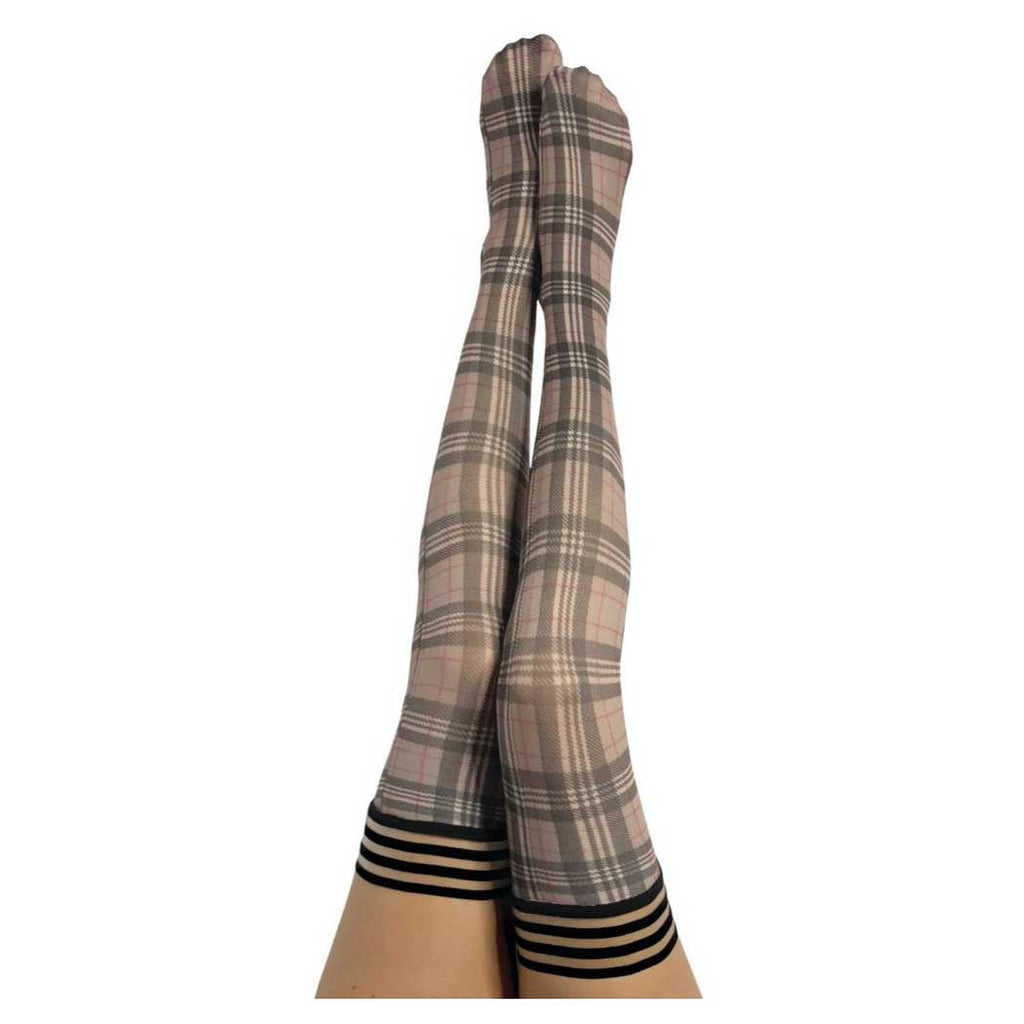 Kix'ies Lori Tan/Black Plaid Thigh Highs – Excitement