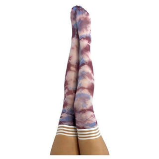 Kixies Madisen Blue And Purple Tie Dye Thigh Highs A