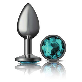 Cheeky Charms Butt Plug Gunmetal Small Roundteal