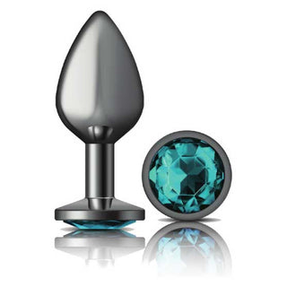 Cheeky Charms Butt Plug Gunmetal Medium Roundteal