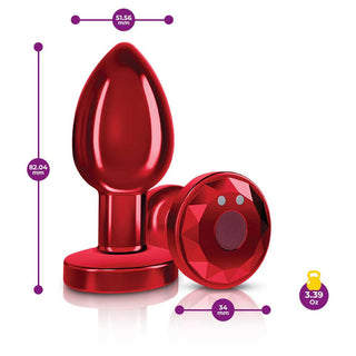 Cheeky Charms Vibrating Butt Plug Red Medium