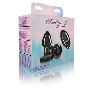 Cheeky Charms Vibrating Butt Plug Gunmetal Small