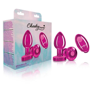 Cheeky Charms Vibrating Butt Plug Pink Medium