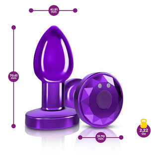 Cheeky Charms Vibrating Butt Plug Purple Small