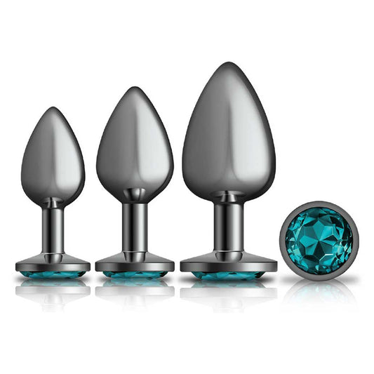 Cheeky Charms Anal Trainer Kit Gunmetal Roundteal
