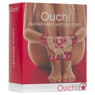 Ouch! Leather Hand and Leg Cuffs