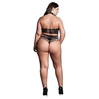 Le Desir Carpo Xlvi Two Piece With Turtleneck Crop Top And Pantie Black Queen Size