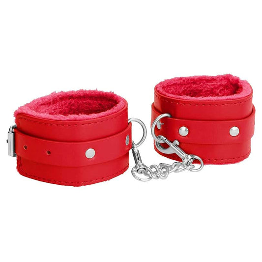 Ouch! Premium Plush Leather Adjustable Wrist Cuffs