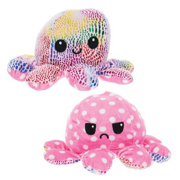 Reversible Assorted Tie Dye Plush Mood Octopus