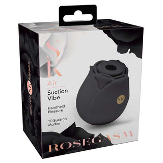 Secret Kisses Rosegasm Air Silicone Clitoral Stimulator Sleek Black