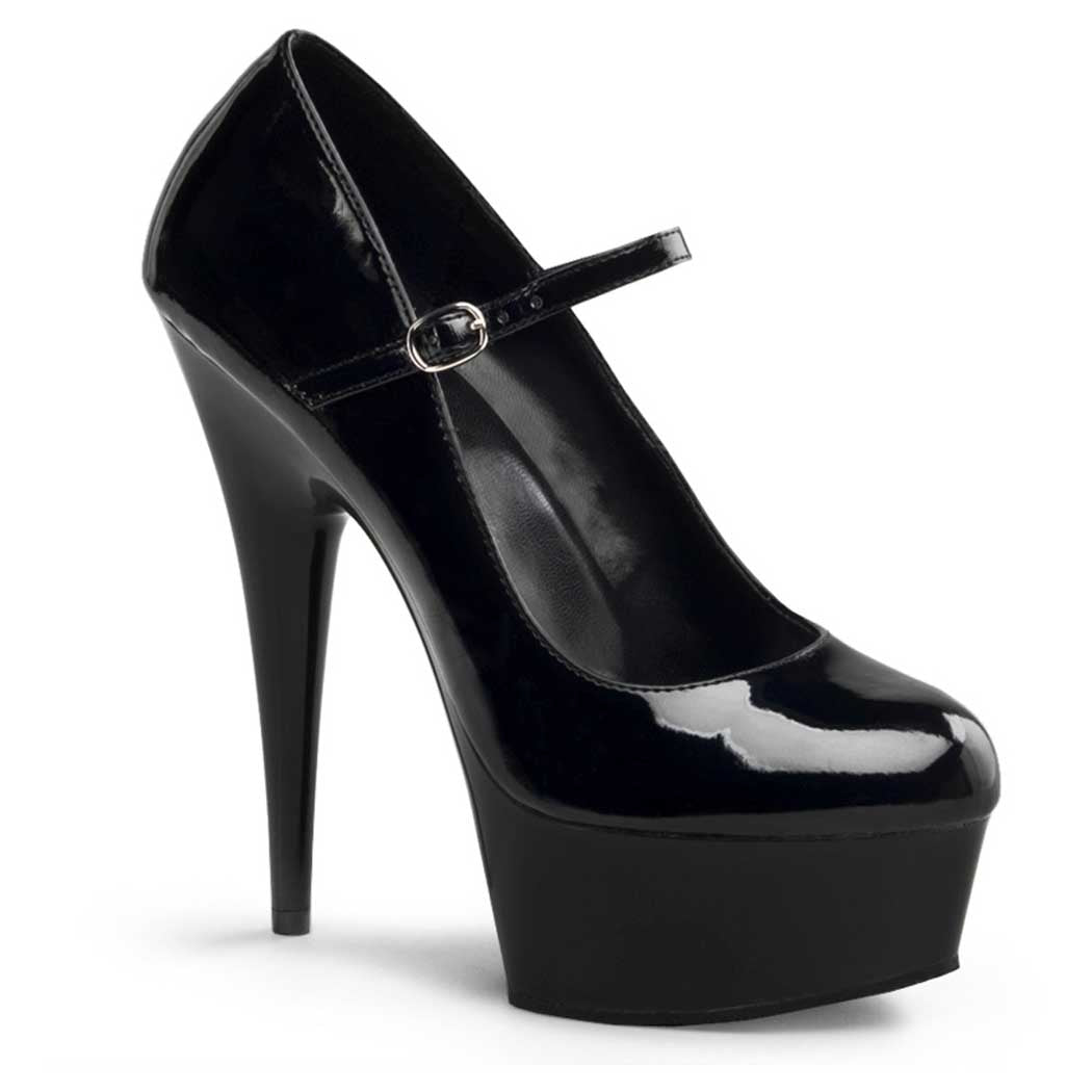Pleaser Shoes Delight687 Black Patent