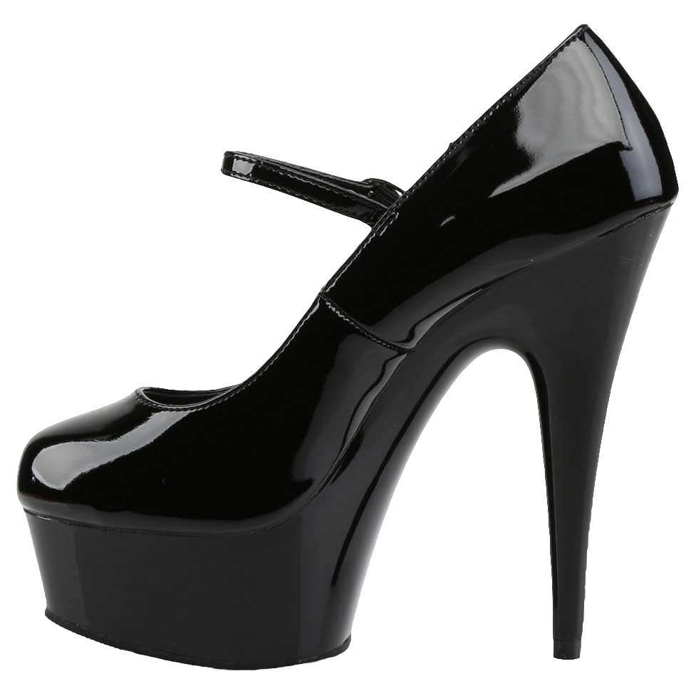 Pleaser Shoes Delight687 Black Patent