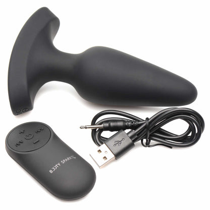 Booty Sparks Laser Heart Rechargeable Silicone Anal Plug with Remote