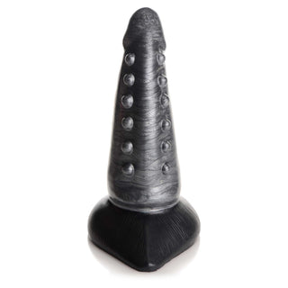 Creature Cocks Beastly Tapered Bumpy Silicone Dildo 8.25in - Silver/Black