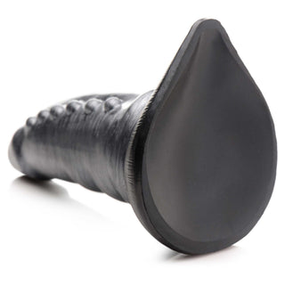 Creature Cocks Beastly Tapered Bumpy Silicone Dildo 8.25in - Silver/Black