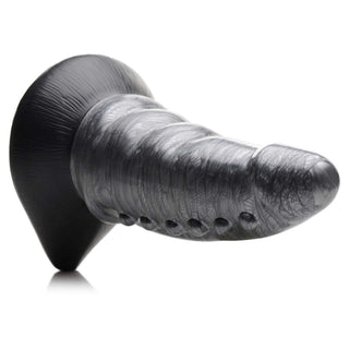 Creature Cocks Beastly Tapered Bumpy Silicone Dildo 8.25in - Silver/Black