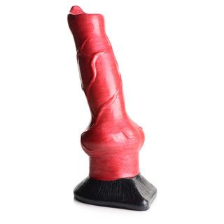 Creature Cocks Hell-Hound Canine Penis Silicone Dildo 7.5in - Red/Black