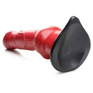 Creature Cocks Hell-Hound Canine Penis Silicone Dildo 7.5in - Red/Black