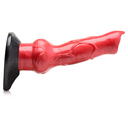 Creature Cocks Hell-Hound Canine Penis Silicone Dildo 7.5in - Red/Black