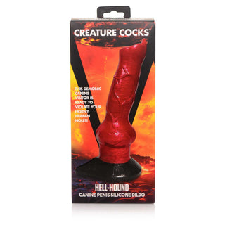 Creature Cocks Hell-Hound Canine Penis Silicone Dildo 7.5in - Red/Black