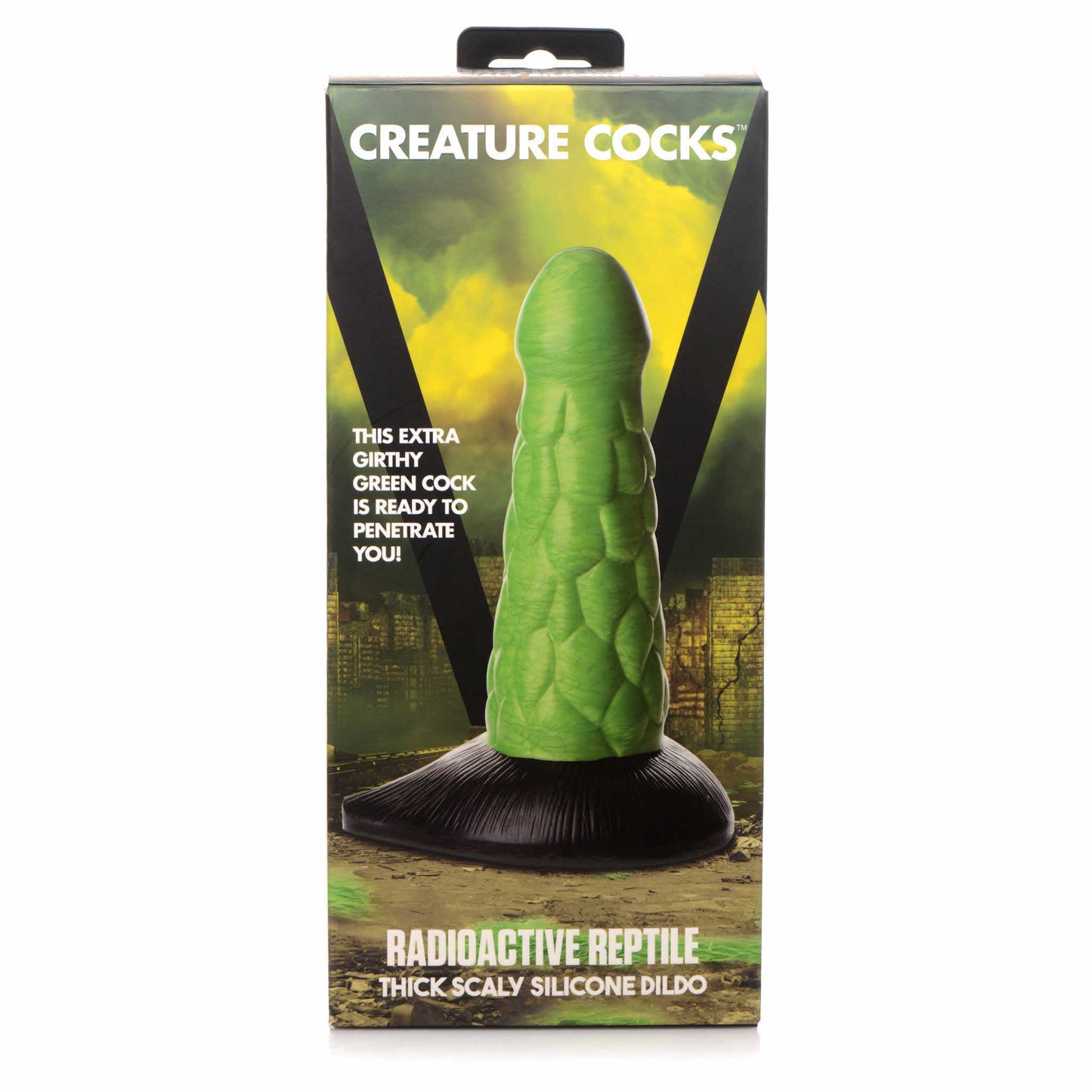 Creature Cocks Radioactive Reptile Thick Scaly Silicone Dildo