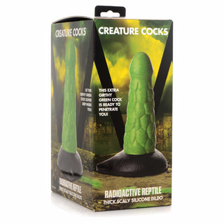 Creature Cocks Radioactive Reptile Thick Scaly Silicone Dildo