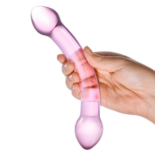 Glas Double Trouble Purple Dildo