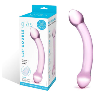 Glas Double Trouble Purple Dildo