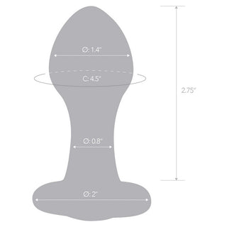 Glas Jewel Anal Plug - Clear/Purple