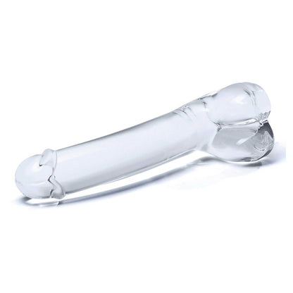 Glas Realistic Curved Glass G Spot Dildo 7in - Clear