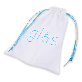 Glas Rechargeable Remote Controlled Vibrating Glass Dotted G-Spot/P-Spot Plug 4in - Blue