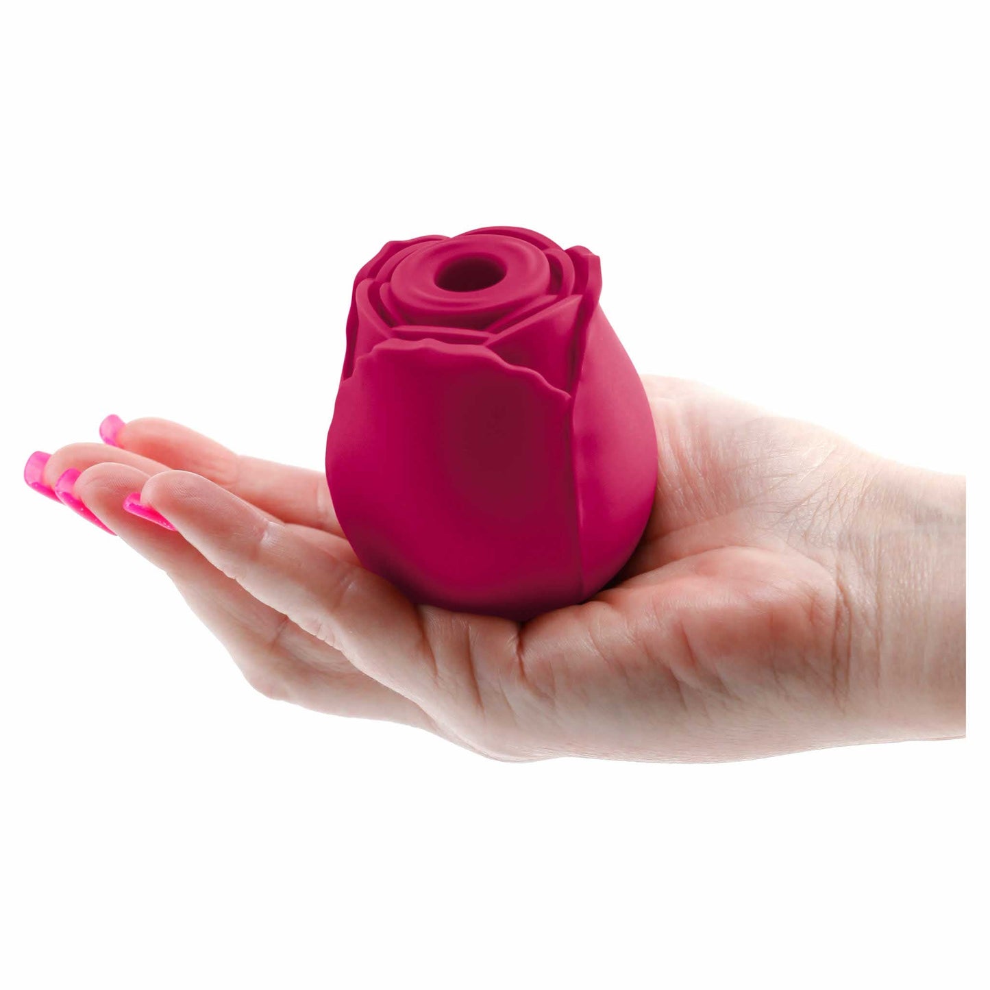 person holding the ns novelties inya the rose vibrating air pulsator