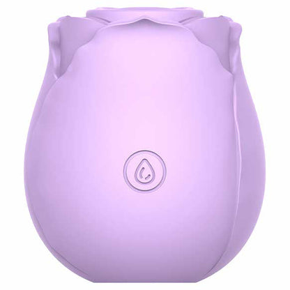 front view of the inbloom rosales rechargeable sucking vibrator lavender