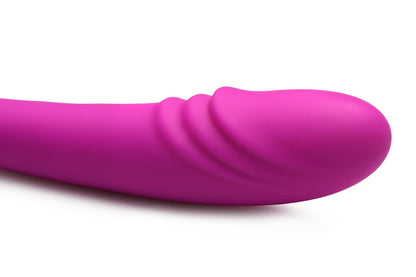 Inmi 7X Double Down Rechargeable Silicone Double Dildo with Remote Control - Purple