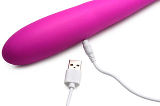 Inmi 7X Double Down Rechargeable Silicone Double Dildo with Remote Control - Purple