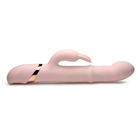 Inmi Sliding Ring Silicone Rabbit Vibrator - Pink