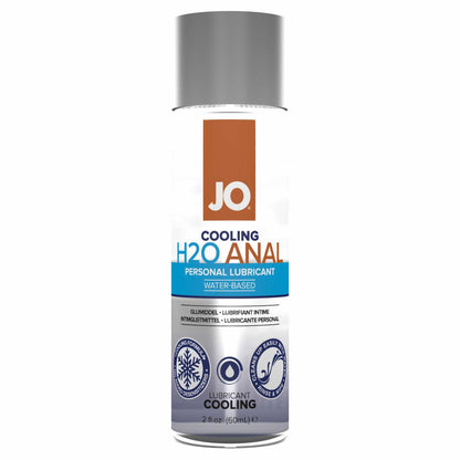 front view of the jo h2o anal water-based personal lubricant cooling 2oz