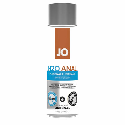 front view of the jo h2o anal water-based personal lubricant original 8oz