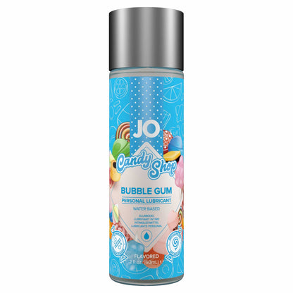front view of the jo h2o candy shop water-based flavored personal lubricant 2 fl. oz. 4g0632 bubble gum