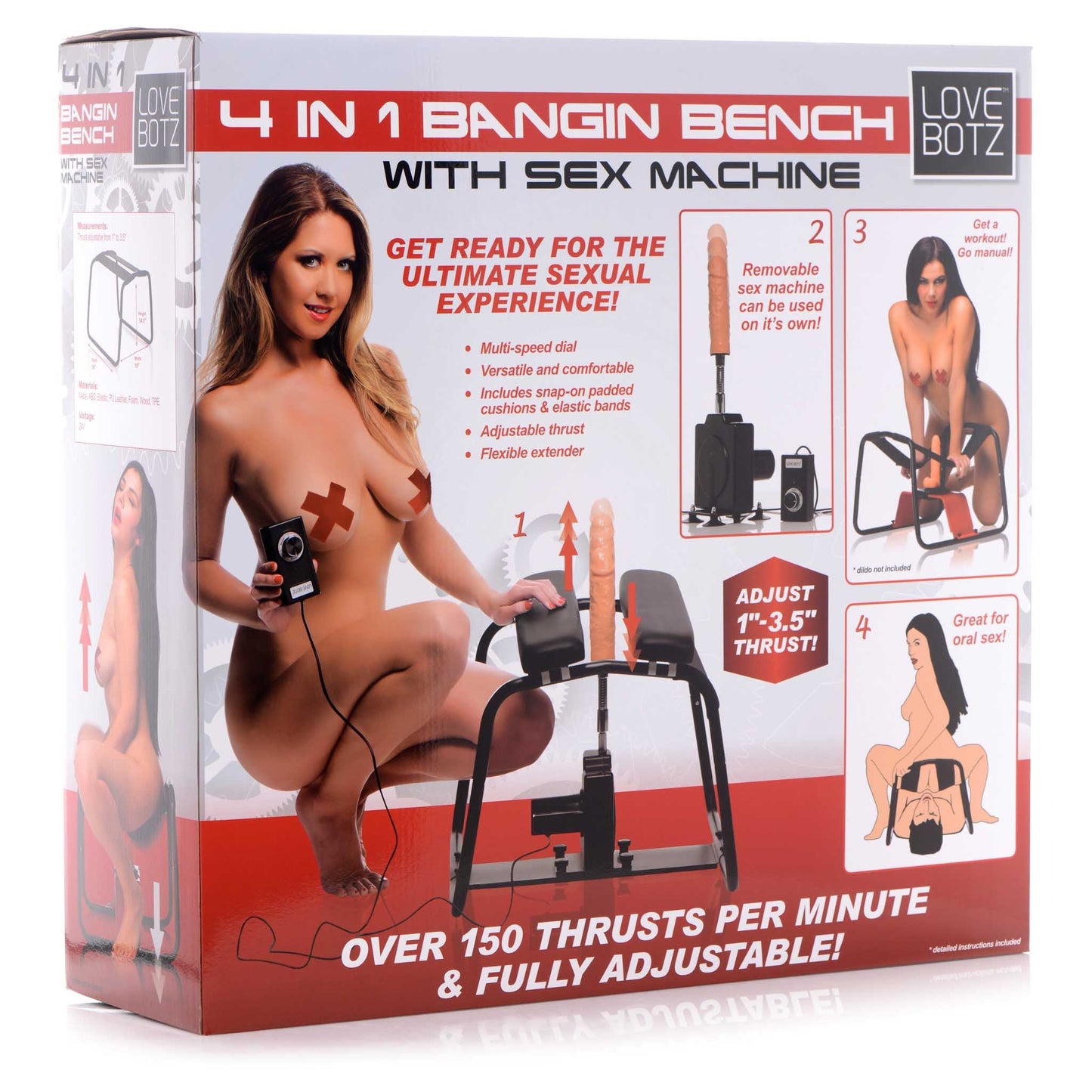 LoveBotz 4-in-1 Bangin Bench with Sex Machine