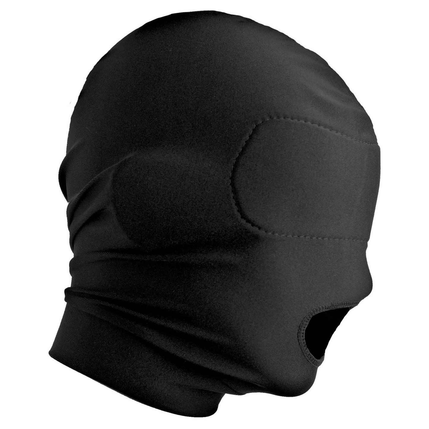 Master Series Disguise Open Mouth Hood with Padded Blindfold - Black