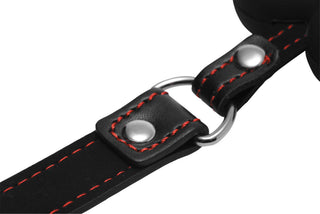 Master Series Hound Adjustable Dog Bone Gag - Black