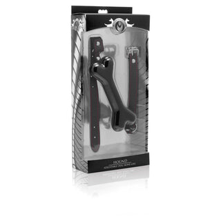 Master Series Hound Adjustable Dog Bone Gag - Black