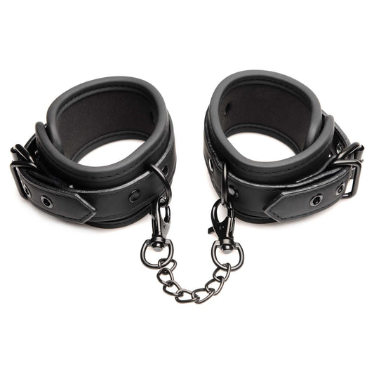 Master Series Kinky Comfort Wrist and Ankle Cuff Set - Leather