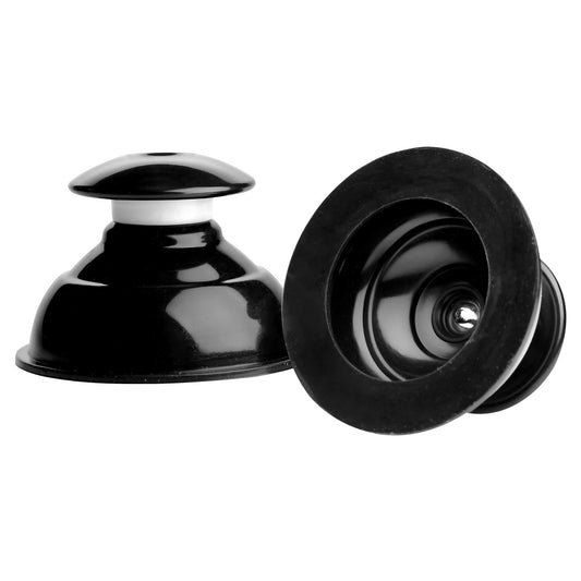Master Series Plungers Silicone Nipple Suckers - Black