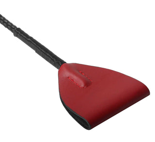 Master Series Red Mare Leather Riding Crop - Red