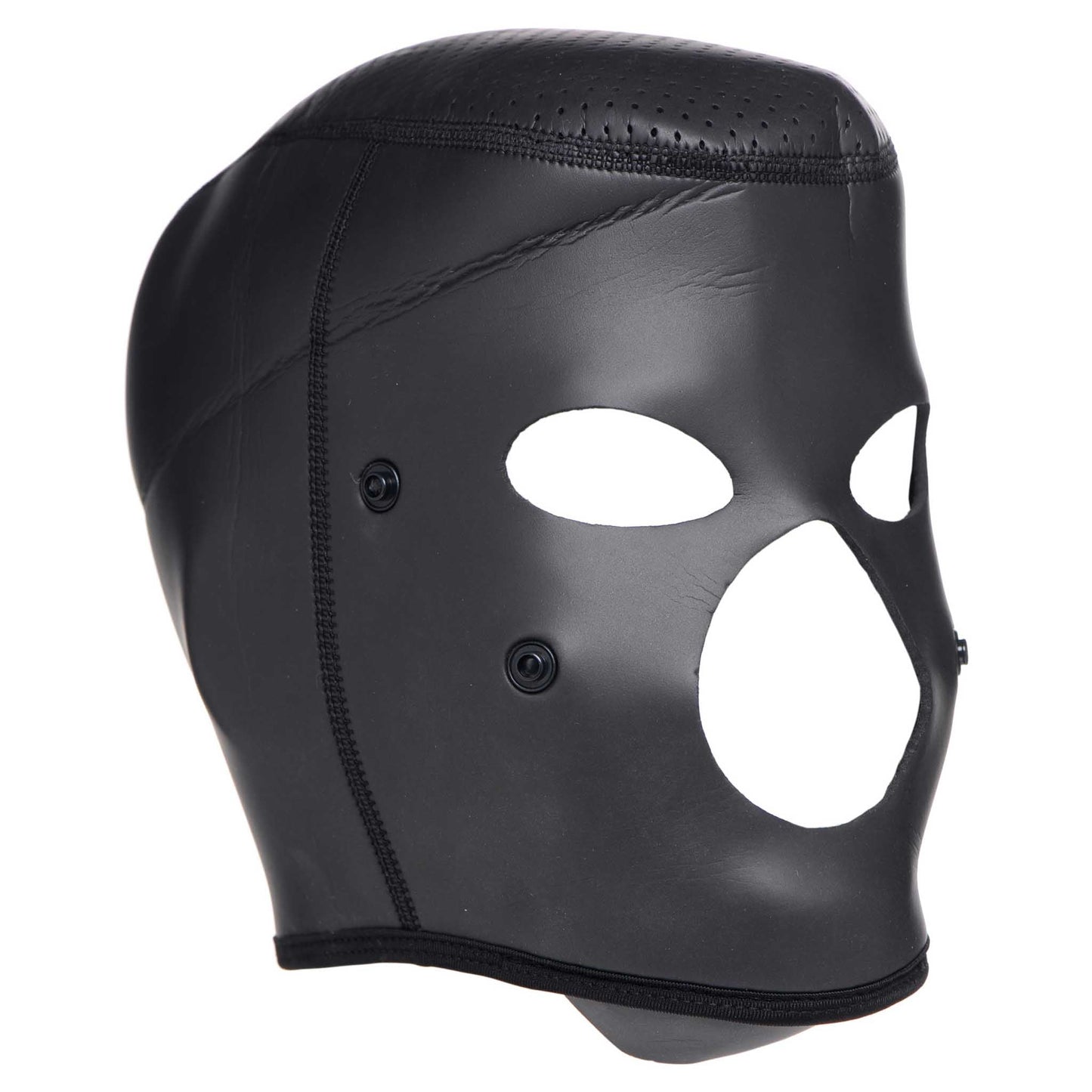 Master Series Scorpion Hood with Removable Blindfold and Face Mask - Black/Red