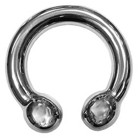 Rouge Stainless Steel Play Horseshoe Cockring 50 Millimeters - Silver